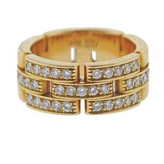Cartier Maillon Panthere 18 Gold Diamond Band Ring