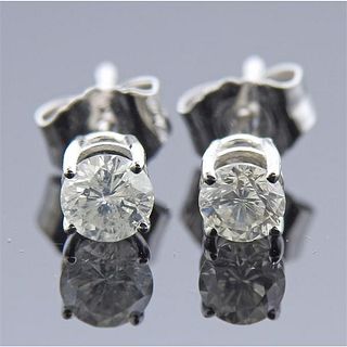 Platinum Diamond Stud Earrings 