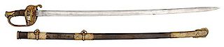 Model 1850 Staff & Field Officer's Presentation Sword Inscribed to Capt. Thomas Ridge Co. B, 57th IN Vol. Infantry 