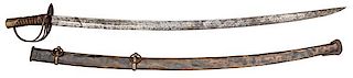 Confederate Froelich Cavalry Saber with Scabbard 