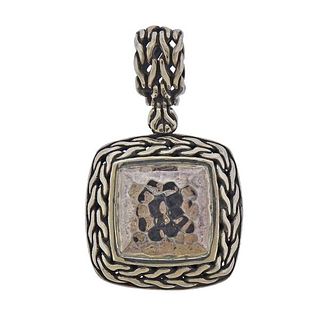 John Hardy Silver Hammered Classic Chain Pendant 