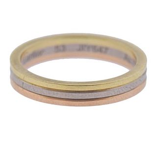Cartier Trinity 18K Tri Color Gold Band Ring 