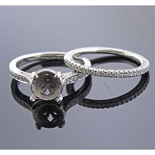 Tacori Platinum Diamond Engagement Ring Mounting Set