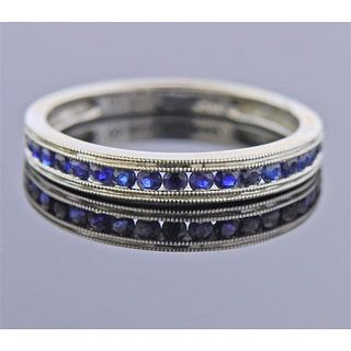 14K Gold Sapphire Band Ring