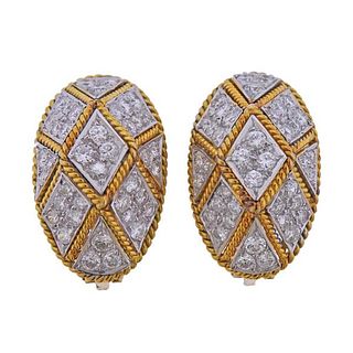 14k Gold Diamond Earrings