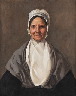 William Merritt Chase (American, 1849-1916) Portrait of Phoebe Hussey, née Folger
