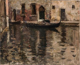 Eugène Laurent Vail (American/French, 1857-1934) Rio Del Canonica, Venice