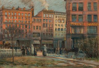 Arthur Clifton Goodwin (American, 1866-1929) Corner of Charles and Boylston Street