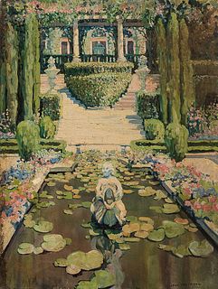 Jane Peterson (American, 1876-1965) A California Garden