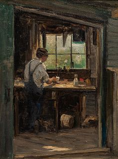 Charles Paul Gruppé (American, 1860-1940) At the Workbench