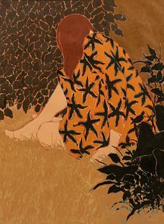 William Anzalone (American, b. 1935) Woman in Orange