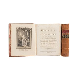 Josephus, Flavius. The Works of Flavius Josephus. London: John Fielding, 1777 - 1781. Tomos I-II. 62 grabados. Piezas: 2.