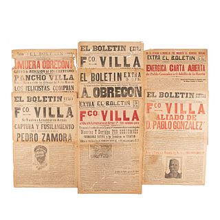Vanegas Arroyo, Blas. Extra. El Boletín de Menudencias. Diario de Medio Día Dependiente del Pueblo. México, 1919 - 20. Piezas: 7.