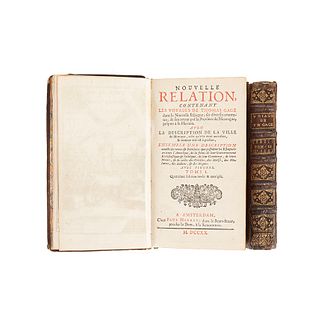 Gage, Thomas. Nouvelle Relation Contenant les Voyages... dans la Nouvelle Espagne. Amsterdam, 1720. Láms. y mapas. Tomos I-II. Pzs: 2.