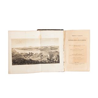 Russell Bartlett, John. Personal Narrative of Explorations and Incidents... New York, 1856. Tomos I-II en 1 vol. 16 láms. y 1 mapa.