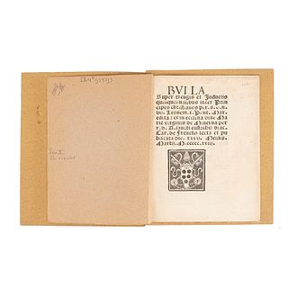 León X. Bulla Super Treugis et Induciis Quinquennalibus inter Principes Christianos. Rome, 1518. Bula para cruzada contra Selim I.