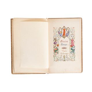 Oración Ruego. París: L. Curmer, 1840. 24 cromolitografías. Portada coloreada. Libro de Oraciones.