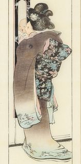 HELEN HYDE (1868-1919) PENCIL SIGNED WOODBLOCK