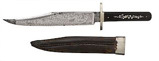 English Bowie Knife by Moreton & Co. 