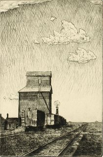 PHIL EPP (B. 1946) PENCIL SIGNED DRYPOINT ETCHING