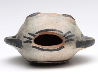 AN EARLY 20TH C. COCHITI POTTERY MODEL OF A CATFISH