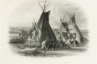 AFTER KARL BODMER, BOOK PLATE WOOD ENGRAVING