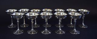 12 Bernard Rice's Sons Silverplate Champagnes