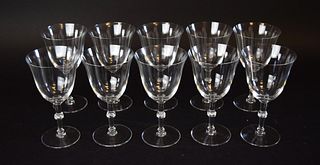 10 Lalique Beaugency Stemware Water Glasses