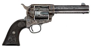 Factory Engraved Black Powder Colt Single Action Army Revolver 