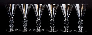 6 Lalique Strasbourg Sherry Glasses