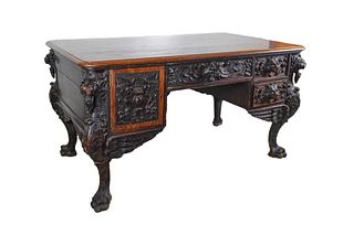 RJ Horner American Renaissance Revival Desk