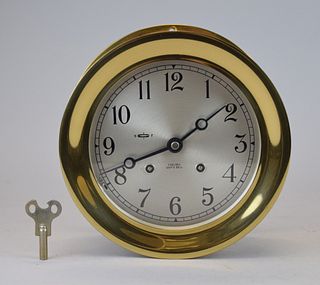 Chelsea Ship's Bell Brass Clock
