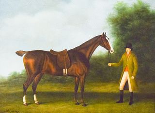 Signed Shipley Equestrian Oil on Canvas