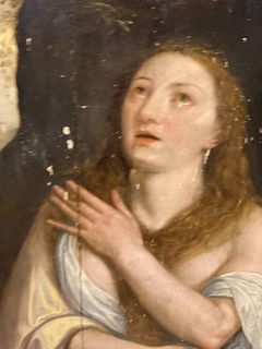 16th Century Oil on Wood of Mary Magdalene