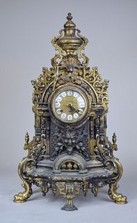 Franz Hermle Louis XV Style Gilt Bronze Clock