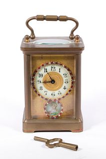 H&H FRENCH BRASS CARRIAGE CLOCK
