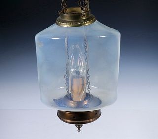 VICTORIAN CLAMBROTH GLASS PENDANT LIGHT