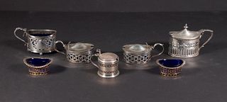 STERLING SILVER CONDIMENT SERVERS