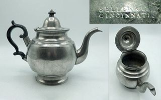 Pewter Teapot by Sellew & Co.