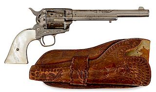 Factory Engraved Colt Single Action Army Revolver 