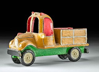 Mid-20th C. Mexican Painted Pottery Truck