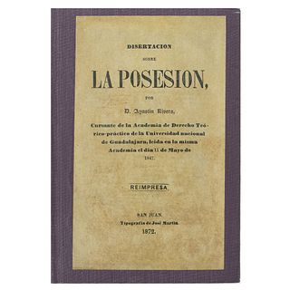 Disertación sobre la Posesión por D. Agustín de Rivera. San Juan: Tipografía de José Martin, 1872. 33 p.  Reimpresa.