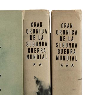 LOTE DE LIBROS: GRAN CRÓNICA DE LA SEGUNDA GUERRA MUNDIAL. México: Reader´s Digest, 1967.  Tomo I-III. Piezas: 3.