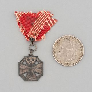 Lote de dólar "Morgan" y medalla de veterano de la Gran Guerra Karl-Truppenkreuz.  EE.UU. y Austria-Hungría, siglo XIX - XX. Pz: 2.