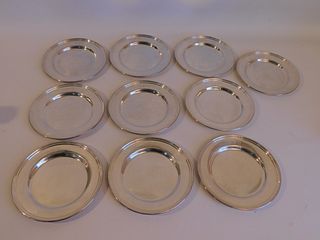 10 STERLING SILVER PLATES 
