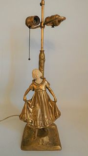 AUSTRIAN BRONZE FIGURAL LAMP BY ULRICH