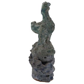 JUAN SORIANO, Gallito, 1961, Unsigned, Ceramic sculpture, 11.8 x 4.5 x 5.9" (30 x 11.5 x 15 cm), Certificate