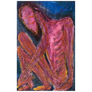 CHUCHO REYES, Untitled, Signed, Aniline on tissue paper, 28.3 x 18.1" (72 x 46 cm)