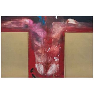 GUSTAVO ACEVES, Untitled, Signed París on back, Oil on canvas, 78.7 x 118.1" (200 x 300 cm), Certificate, PROPERTY OF MORTON PRÉSTAMOS