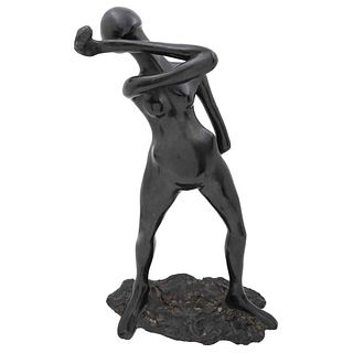 CAROL MILLER, Thetis, from the collection La Ilíada, 1981, Signed, Bronze sculpture, 30.1 x 18.8 x 11.6" (76.5 x 48 x 29.5 cm)